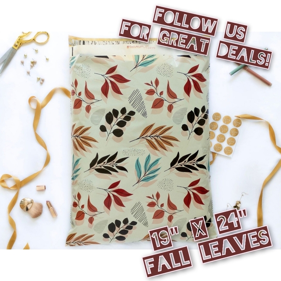 Other - 50 Fall Leaves Poly Mailers 19"x24"